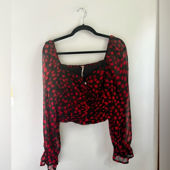 FREE PEOPLE | BNWT Parker top in red | size medium - Picture 8 of 8